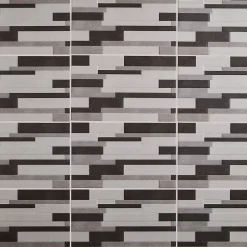 Carrelage mural intérieur décoratif effet béton, gris clair, noir L.25 x l.40 cm x ép.8,8 mm, Cimenti