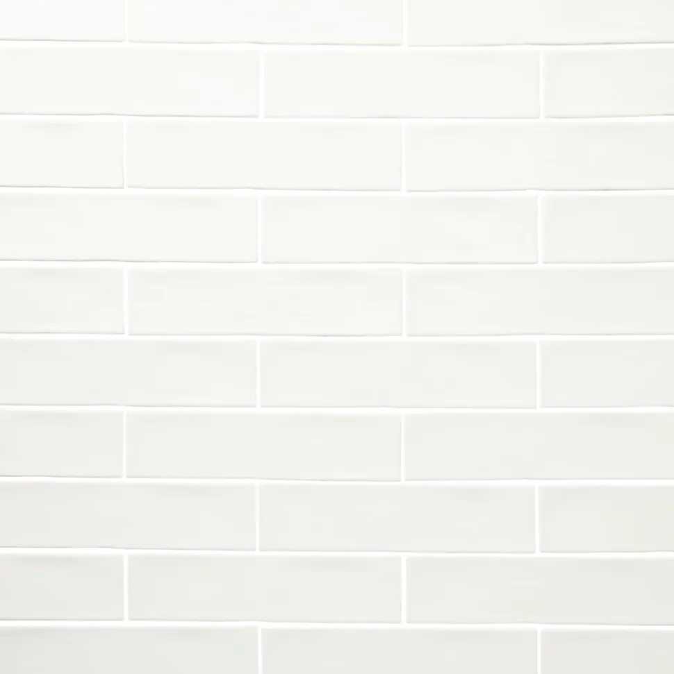 Carrelage mural intérieur blanc brillant effet carreaux anciens L.30,1 x l.7,5 cm x ép.8,5 mm, Vernisse