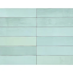 Carrelage mural intérieur/exterieur. Grès cérame Zellige Mint 7x28cm
