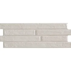 Carrelage Mural Intérieur/Extérieur Grès cérame Premium 15x45 cm Amsterdam White Rectangulaire Effet Brique