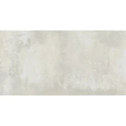 Carrelage sol et mur intérieur en grès cérame émaillé effet béton blanc satin L.61 x l.31 cm x ép.8 mm, Malt