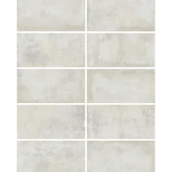 Carrelage sol et mur intérieur en grès cérame émaillé effet béton blanc satin L.61 x l.31 cm x ép.8 mm, Malt