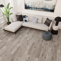 Carrelage sol et mur intérieur effet chêne gris L.90 x l.15 cm x ép.10 mm, Vintage Oak