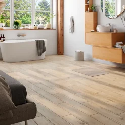 Carrelage sol et mur intérieur effet bois brut mat L.90 x l.15 cm x ép.7,5 mm, Shireen