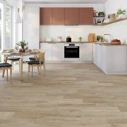 Carrelage sol et mur intérieur effet bois brut mat L.90 x l.15 cm x ép.7,5 mm, Shireen
