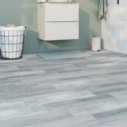 Carrelage sol et mur intérieur effet bois gris L.60 x l.15 cm x ép.8 mm, Julyo
