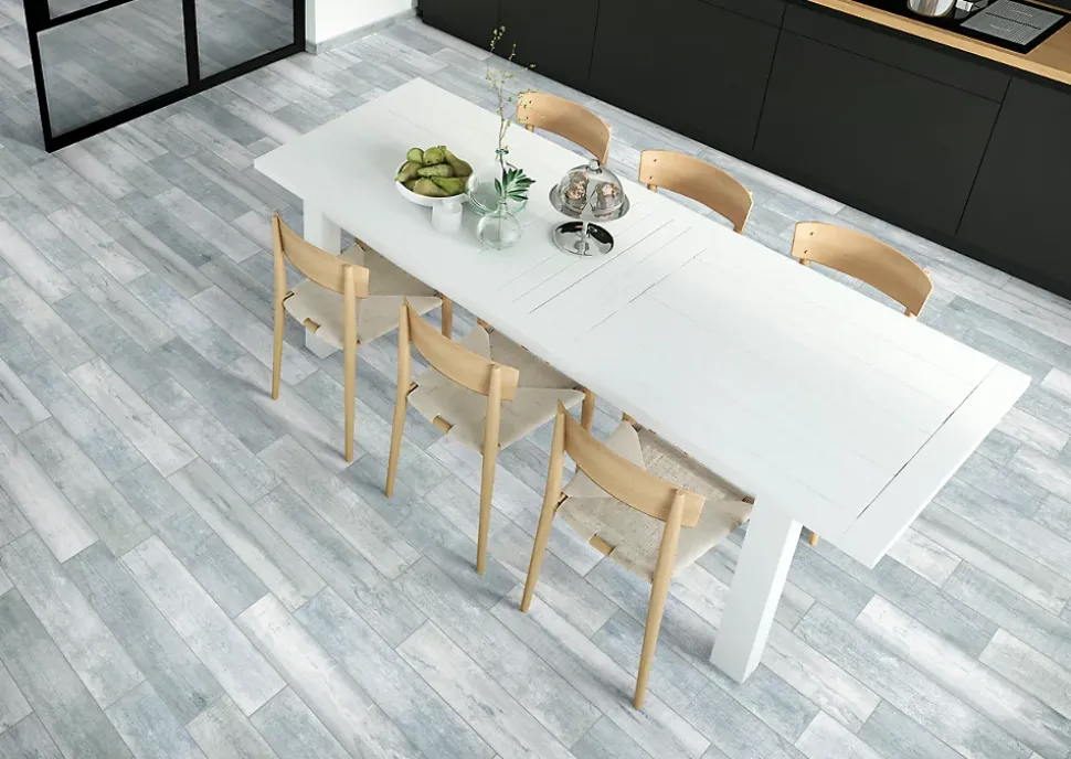 Carrelage sol et mur intérieur effet bois gris L.60 x l.15 cm x ép.8 mm, Julyo