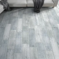Carrelage sol et mur intérieur effet bois gris L.60 x l.15 cm x ép.8 mm, Julyo