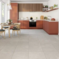 Carrelage sol et mur intérieur effet pierre gris clair L.45 x l.45 cm x ép.8,5 mm, Rodas