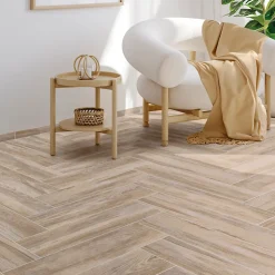 Carrelage sol et mur intérieur effet bois brut mat L.60 x l.15 cm x ép.8,5 mm, Kyra Betulla