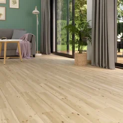 Carrelage sol et mur intérieur effet bois brut beige L.60 x l.15 cm x ép.7,4 mm, Basilio Guigliano