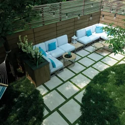Carrelage sol extérieur en grès cérame émaillé effet pierre beige l.60 x L.60 x ép.2 cm Cancora