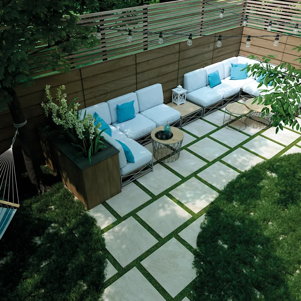 Carrelage sol extérieur en grès cérame émaillé effet pierre beige l.60 x L.60 x ép.2 cm Cancora