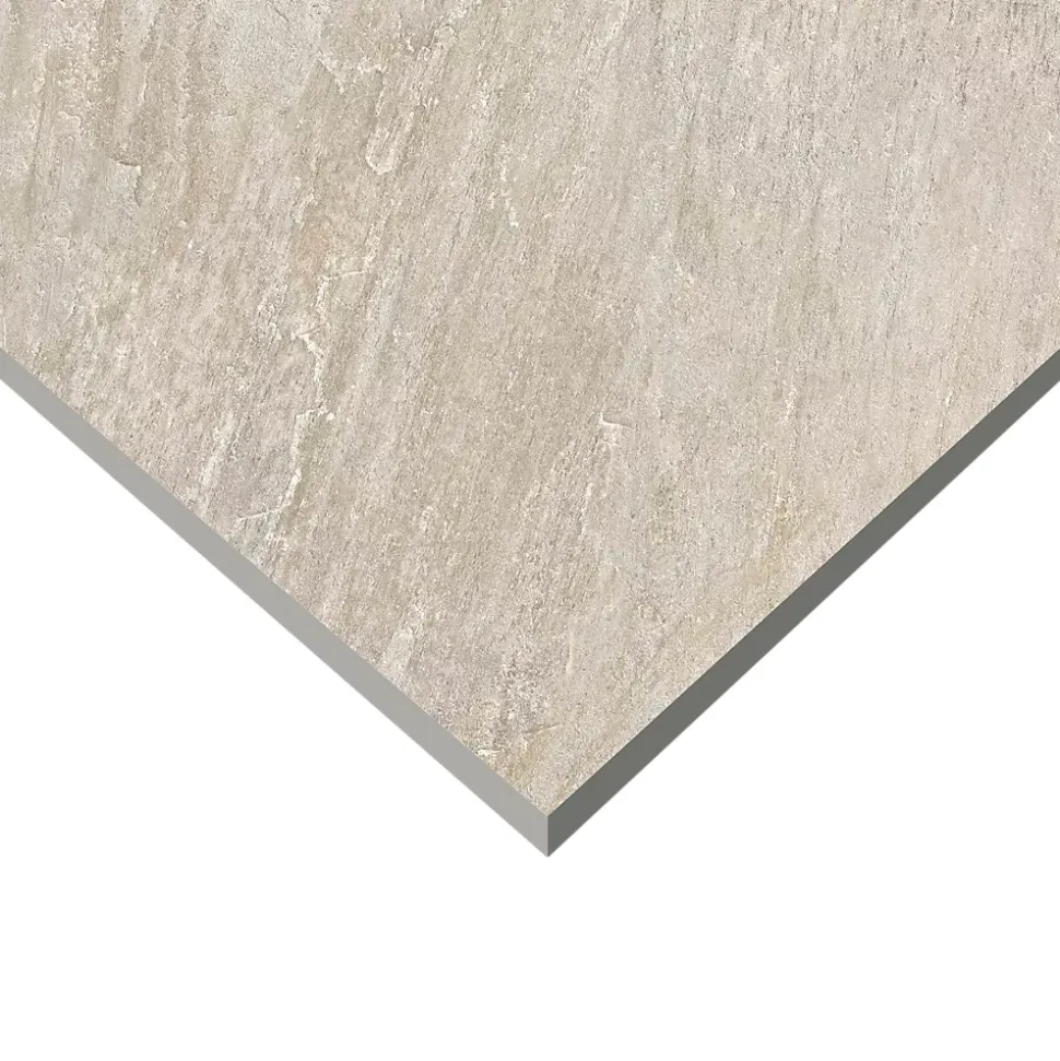 Carrelage sol extérieur en grès cérame émaillé effet pierre beige l.60 x L.60 x ép.2 cm Cancora