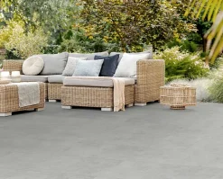Carrelage sol extérieur en grès cérame émaillé effet pierre gris l.33 x L.33 x ép.0,9 cm Mustang