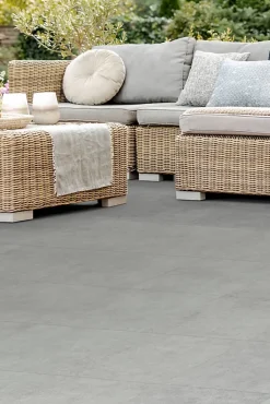 Carrelage sol extérieur en grès cérame émaillé effet pierre gris l.33 x L.33 x ép.0,9 cm Mustang