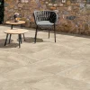 Carrelage sol extérieur en grès cérame émaillé effet pierre beige l.60 x L.60 x ép.0,8 cm Siena
