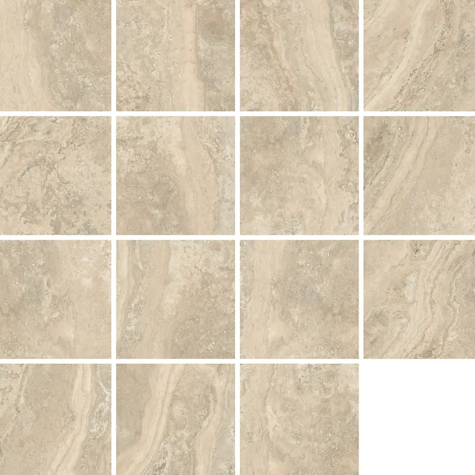Carrelage sol extérieur en grès cérame émaillé effet pierre beige l.60 x L.60 x ép.0,8 cm Siena