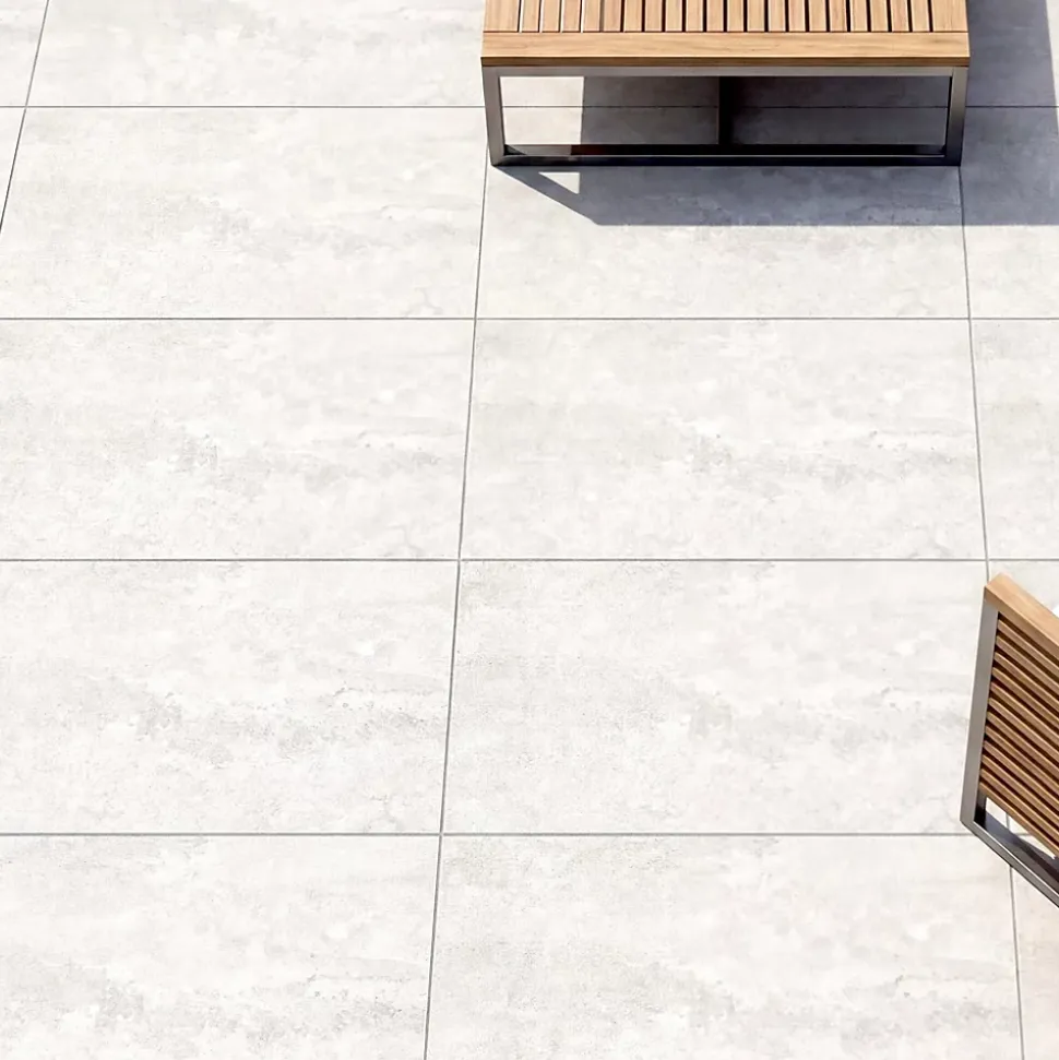 Carrelage sol extérieur gris effet pierre L.60 x l.30 cm x ép.8,7 mm, Volfy