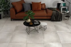Carrelage sol intérieur aspect béton Lecco gris 60 x 60 cm