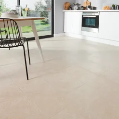 Carrelage sol intérieur beige taupe effet pierre L.61,5 x l.30,8 cm x ép.8 mm, Soft Lime Stone