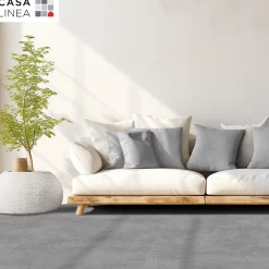 Carrelage sol intérieur effet béton anthracite mat L.100 x l.100 cm x ép.10 mm, Casa Tokyo