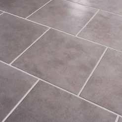 Carrelage sol intérieur effet béton gris L.30,7 x l.30,7 cm x ép.7 mm, Cimenti