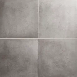 Carrelage sol intérieur gris effet béton L.61,6 x l.61,6 cm x ép.7,4 mm, Konkrete