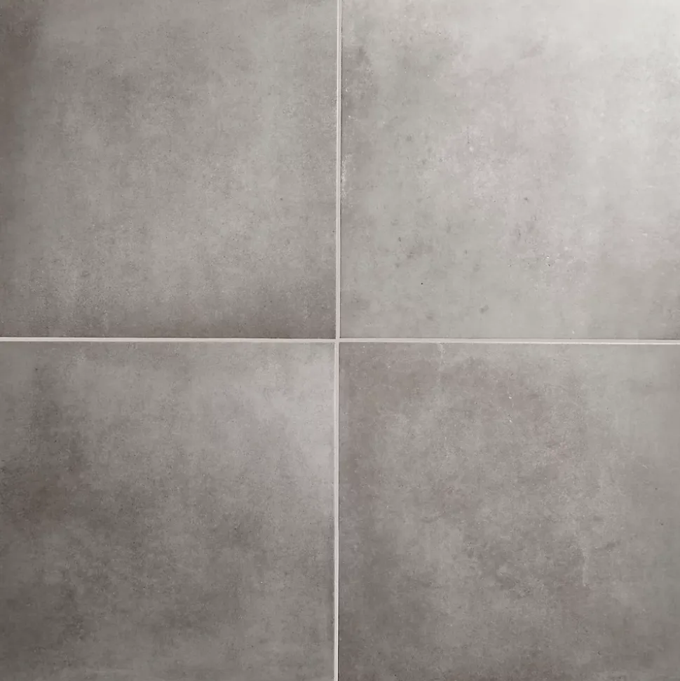 Carrelage sol intérieur gris effet béton L.61,6 x l.61,6 cm x ép.7,4 mm, Konkrete