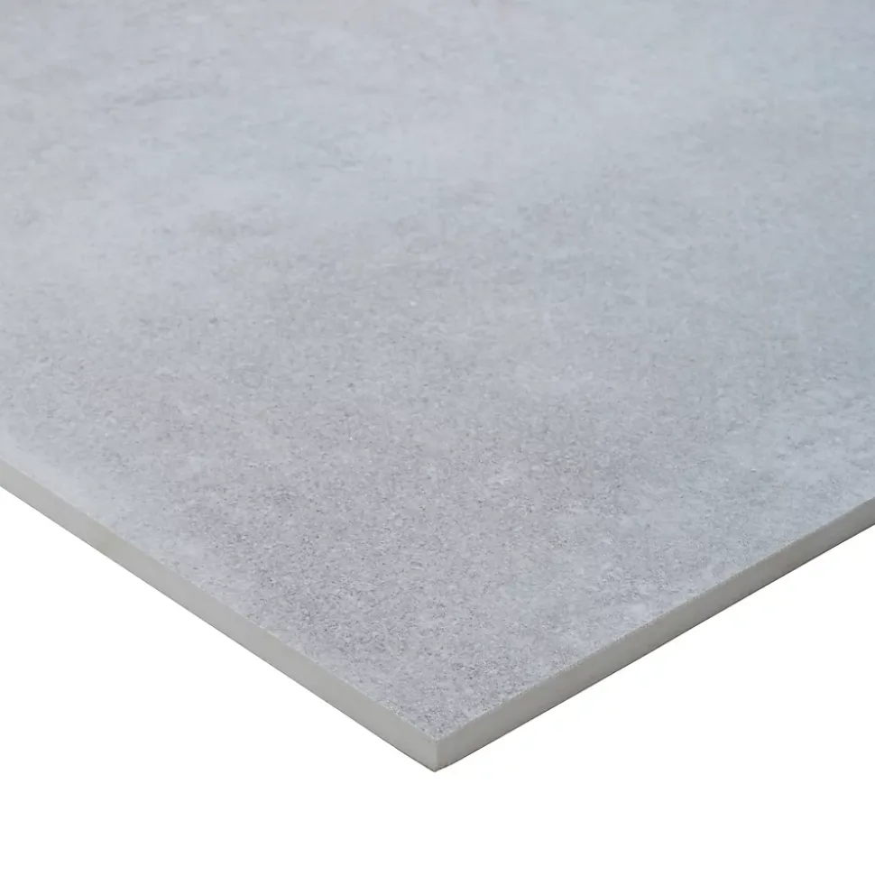 Carrelage sol intérieur gris effet béton L.60 x l.60 cm x 9,5 mm, Kontainer