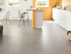 Carrelage sol intérieur gris effet béton L.60 x l.60 cm x 9,5 mm, Kontainer