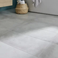 Carrelage sol intérieur gris effet béton L.60 x l.30 cm x ép.10 mm, Smooth
