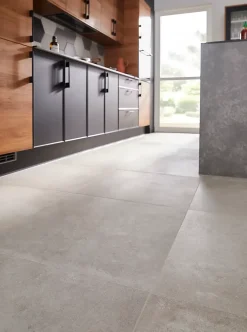 Carrelage sol intérieur gris effet béton L.60 x l.60 cm x ép.10 mm, Smooth