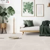 Carrelage sol intérieur ivoire effet béton L.100 x l.100 cm x ép.10 mm, Manhattan