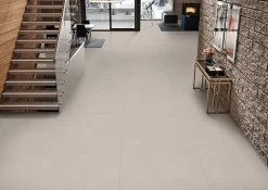 Carrelage sol/mur effet béton LITHIC PEARL MAT L.100 x l.100cm