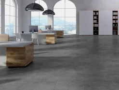 Carrelage sol/mur effet béton gris ARK ANTHRACITE MAT L.60 x l.60cm
