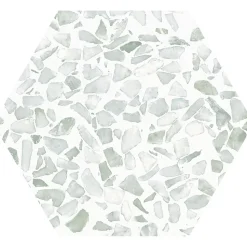 Carrelage Terrazzo Hexagonal 23x26 Riazza Vert
