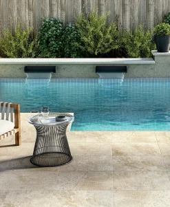 Carrelage 40x60 Imitation Pierre de Travertin Grip Extérieur R11
