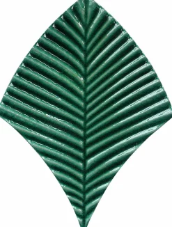 Ceramique Feuilles larges vertes 20x15 cm - prix à la piéce-