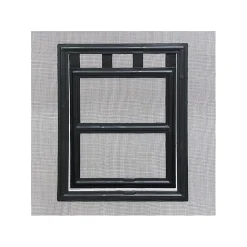 Chatière de moustiquaire de Porte ou Baie Vitrée H25 cm x L20 cm Noir