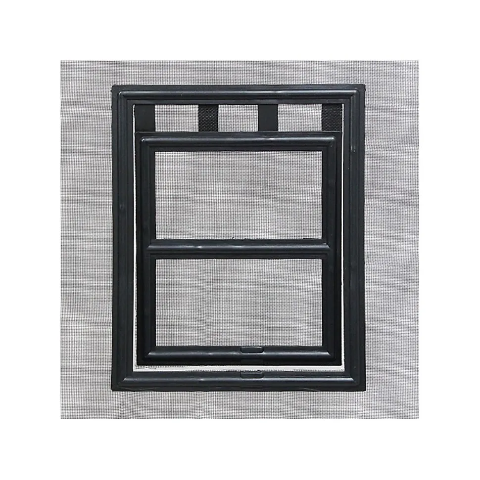 Chatière de moustiquaire de Porte ou Baie Vitrée H25 cm x L20 cm Noir