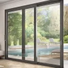 Châssis coulissant en aluminium à soulèvement 3 ventaux SMARTIA S560 (L.:3200mm x H.:2200mm) Noir RAL 9005