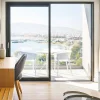Châssis coulissant en aluminium 4 ventaux SMARTIA 350 (L.:4000mm x H.:2400mm) Noir RAL 9005