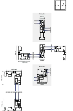 Châssis coulissant en aluminium à soulèvement 4 ventaux SMARTIA S560 (L.:4000mm x H.:2400mm) Blanc RAL 9016