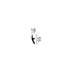 CL13 DECOFLAIR Profilé pour éclairage Polystyrène HD 55 x 18 x 2000 - 1 pièce