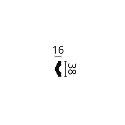 CL1-ROOMKIT DECOFLAIR Cimaise Polystyrène HD 38 x 16 x 2000 - 1 pièce
