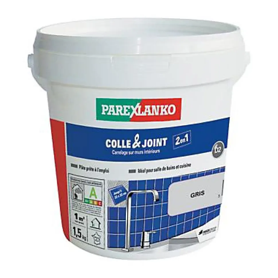 Colle & joint pâte gris Parexlanko 1,5 kg