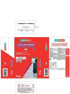 Colle pour plaquettes de parement intérieur gris Parexlanko poudre 10kg