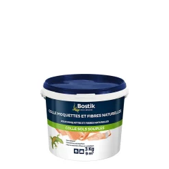 Colle Sols Souples Bostik pour Moquettes et Fibres naturelles Pâte 3 kg
