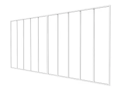Connecteur pour verrière double - H130 cm - Blanc - TOLLESON